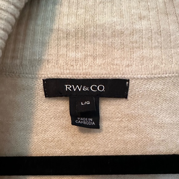 Tan/cream, cardigan, size large - Picture 2 of 3